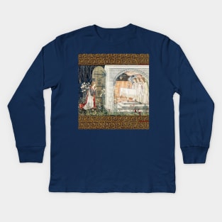 Quest for the Holy Grail,The Attainment,Vision of the Angels and Saint Graal to Percival Kids Long Sleeve T-Shirt